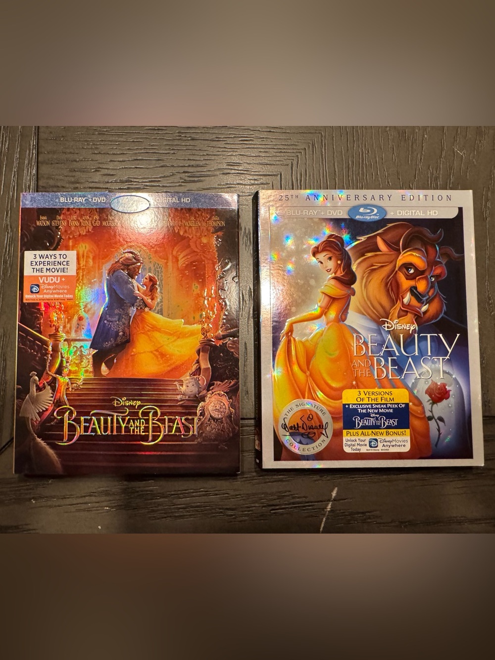 Disney Beauty and the Beast Blu-ray and Live action Movie